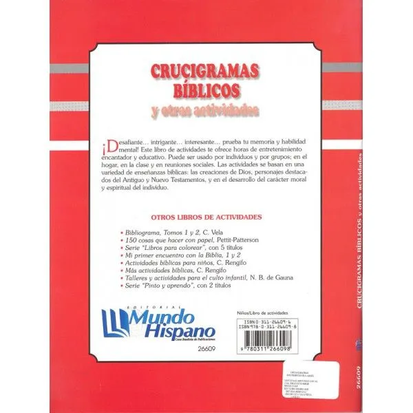 Crucigramas bíblicos y otras actividades – Librería Maranatha