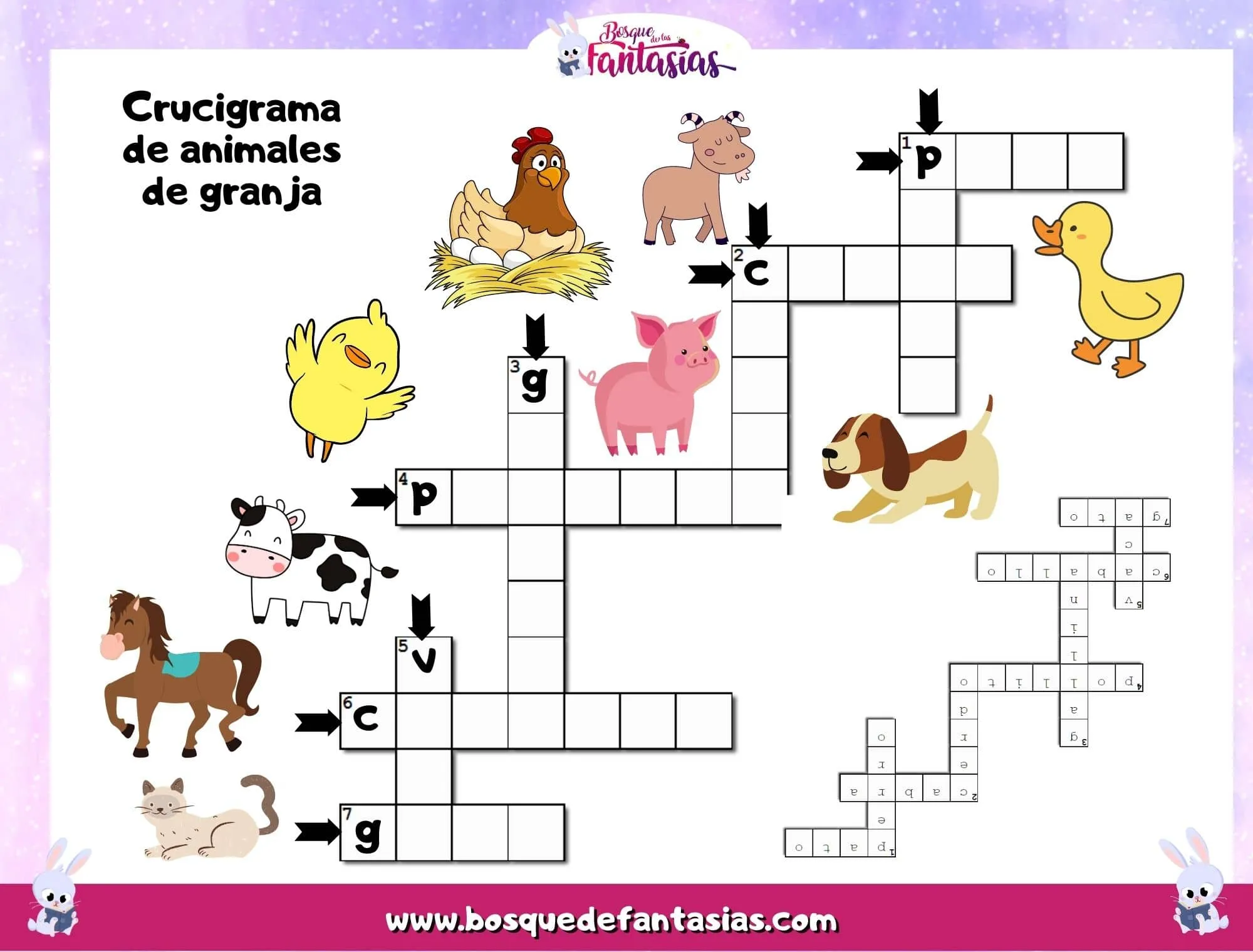 CRUCIGRAMAS INFANTILES ® Juegos y pasatiempos para niños