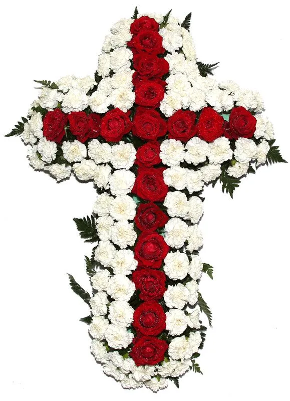 Cruz de rosas y claveles, Cruz, Flores naturales, Tienda online ...