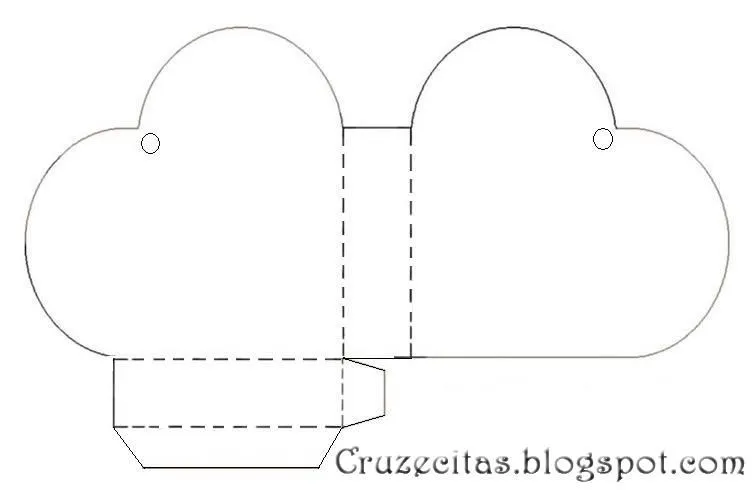 Cruzecitas: Caja en forma de corazón