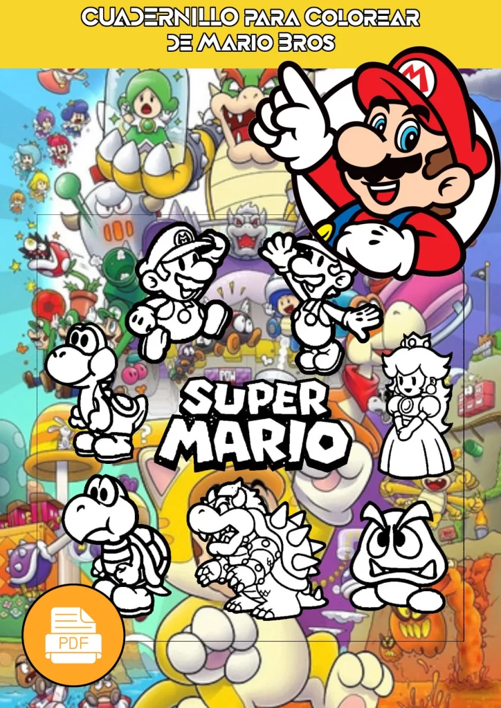 Cuadernillo para Colorear Mario Bros | DIBUJOS - Perú Beta