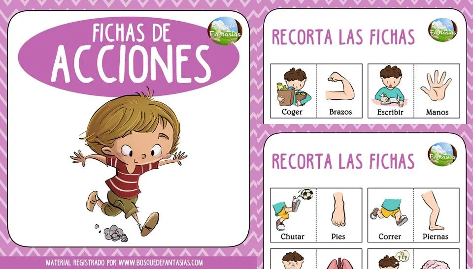 CUADERNILLO: Fichas de acciones para primaria en PDF