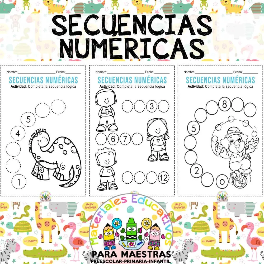 Cuadernillo de Secuencias Numéricas | Materiales Educativos para Maestras