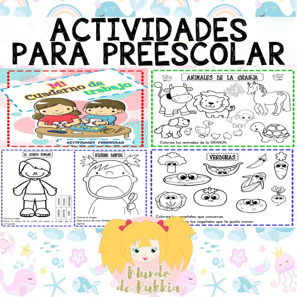 Cuaderno Actividades para Preescolar | Mundo de Rukkia