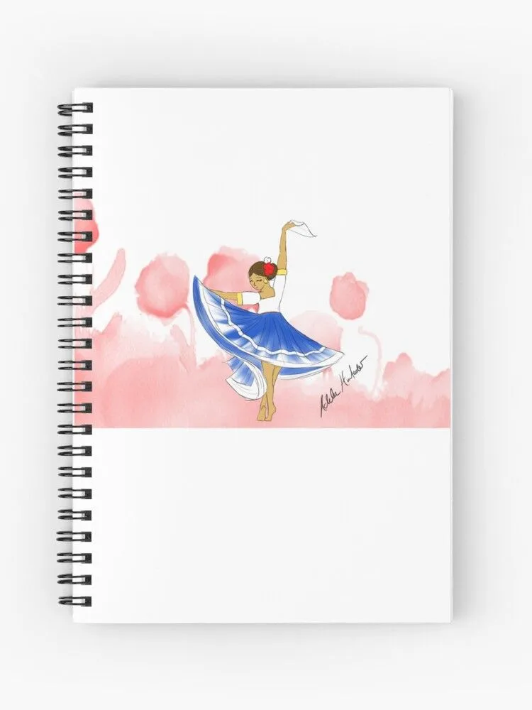 Cuaderno de espiral for Sale con la obra «Peruana Trujillo Marinera Blue  Dancer Girl Peru Latina Dibujo de Adela Hurtado» de Adela Hurtado |  Redbubble