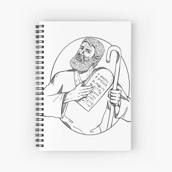 Cuaderno de espiral for Sale con la obra «Profeta Moisés Diez Mandamientos  Dibujo Color» de patrimonio | Redbubble