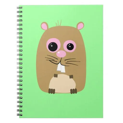 Cuaderno del hámster del dibujo animado | Zazzle