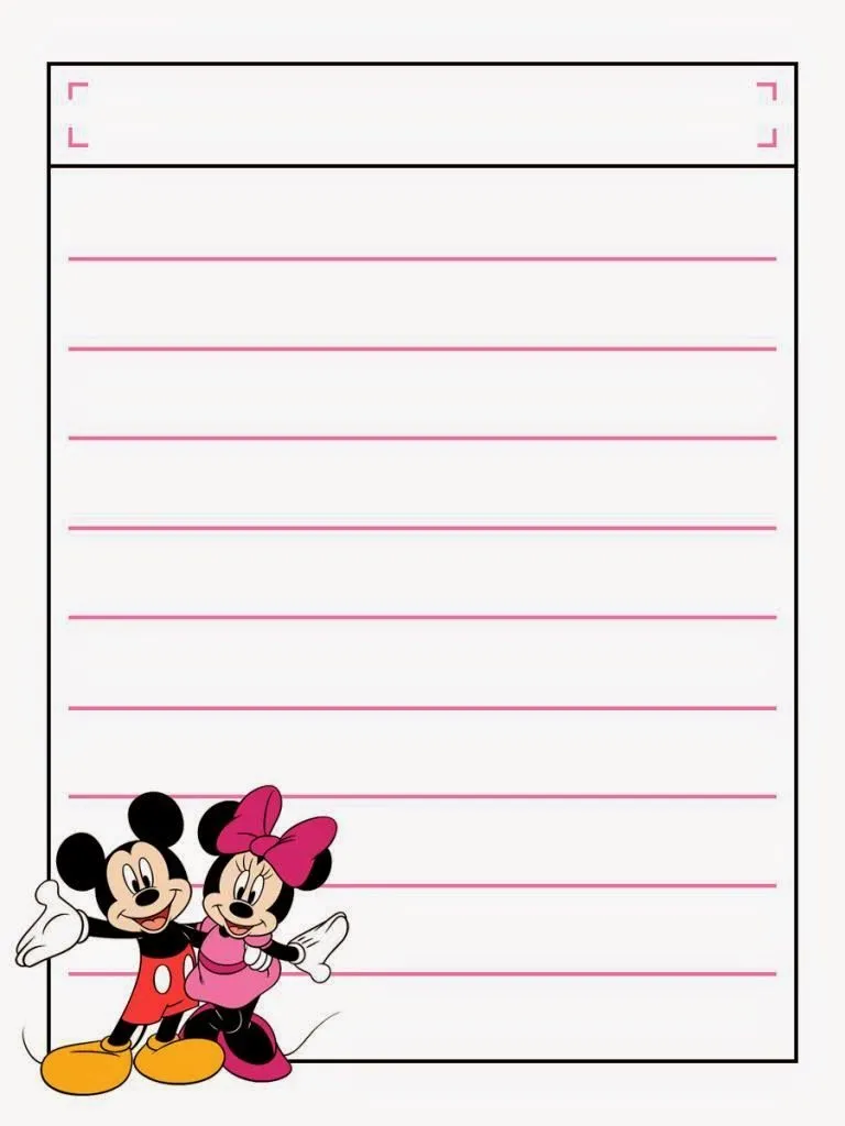 Cuaderno de Mickey y Minnie para Imprimir Gratis. | Ideas y ...