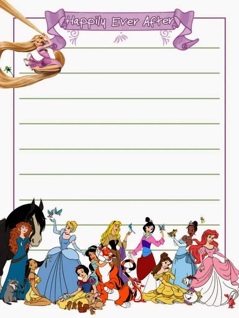 Cuaderno de Princesas Disney para Imprimir Gratis. | Disney notebook,  Disney scrapbook, Disney project life