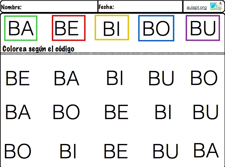 CUADERNO DE RECONOCIMIENTO VISUAL Y LECTURA DE SÍLABAS DIRECTAS ...