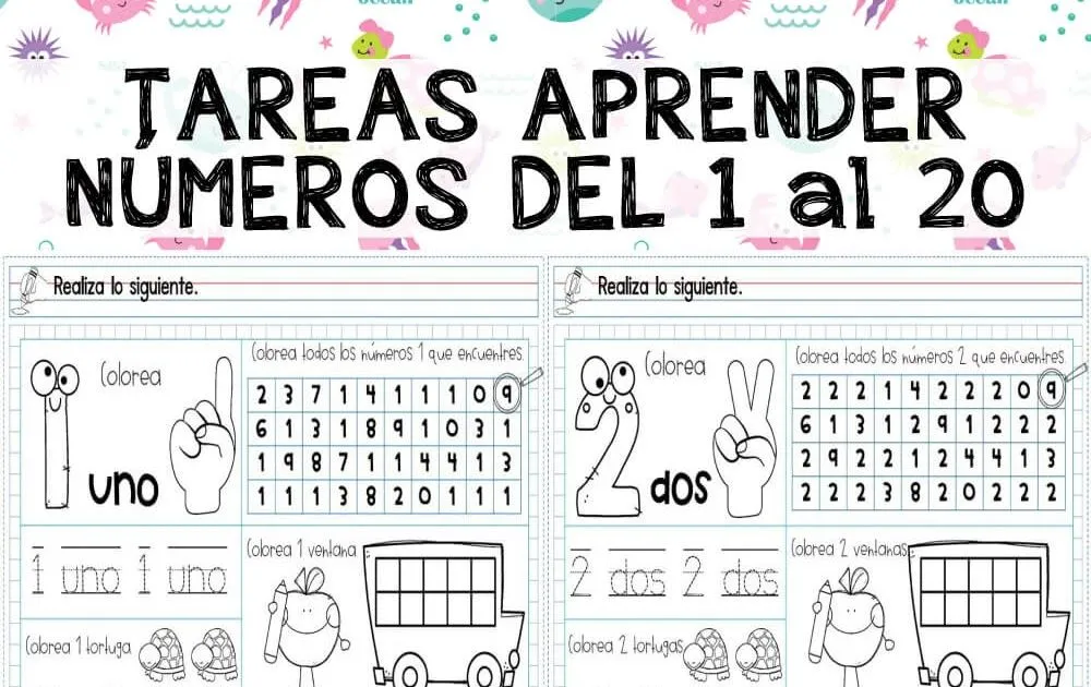 Cuaderno de Tareas para Aprender los Números | Mundo de Rukkia