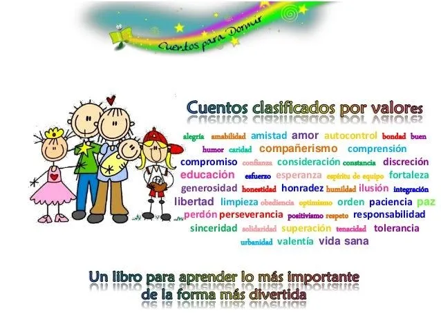 Cuaderno de Valores "Cuentos para dormir"