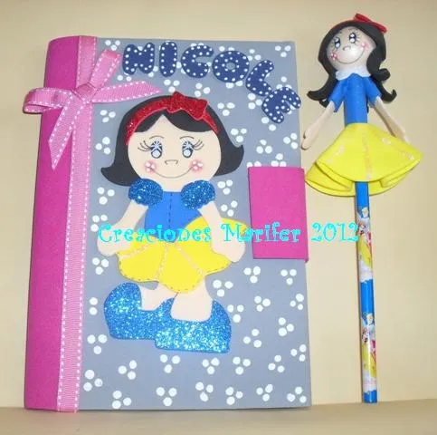 Creaciones Marifer: Juegos de Cuadernos decorados y Fofulapices