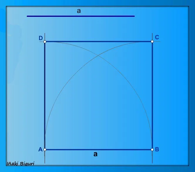 Cuadrado, conociendo el lado | Dibujo Geométrico