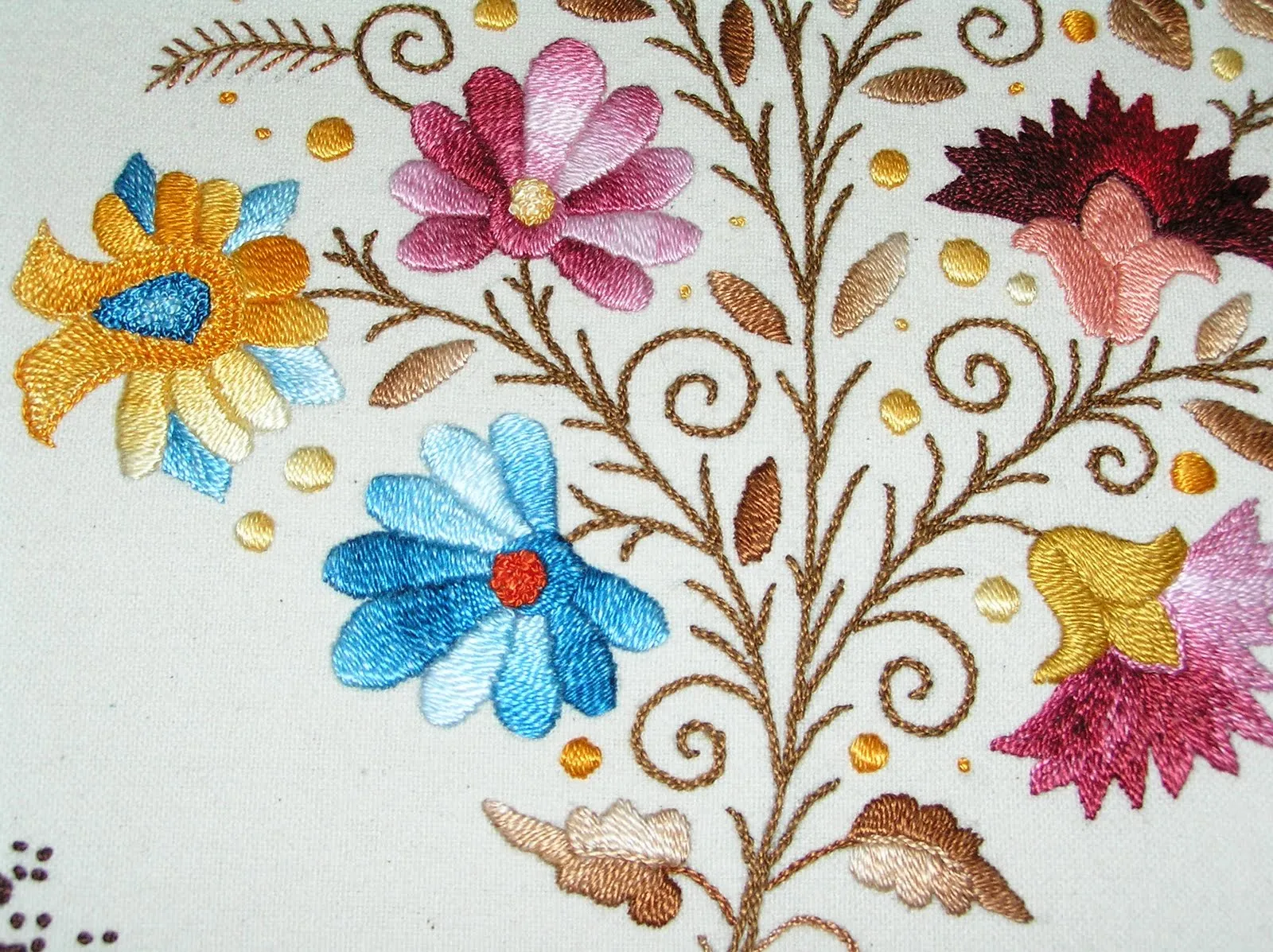 Imagenes de flores bordadas a mano - Imagui