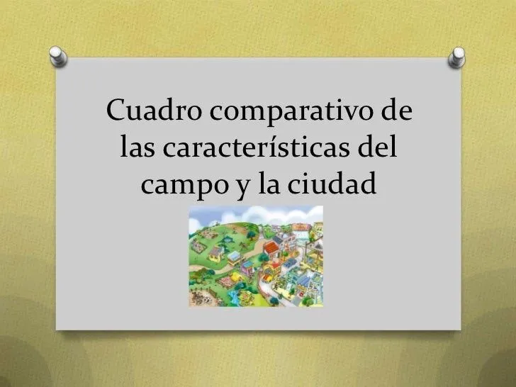 Cuadro comparativo de las características del campo y