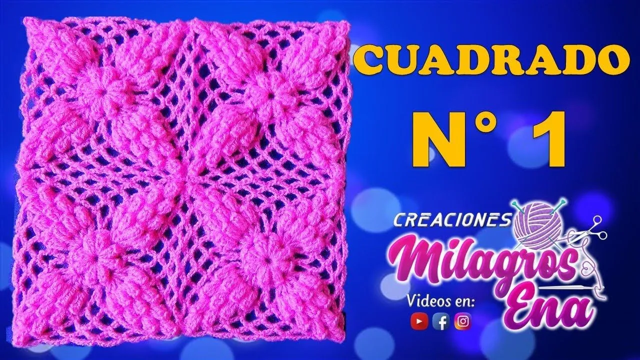 Cuadro a crochet # 1 en punto popcorn paso a paso para colchitas ...