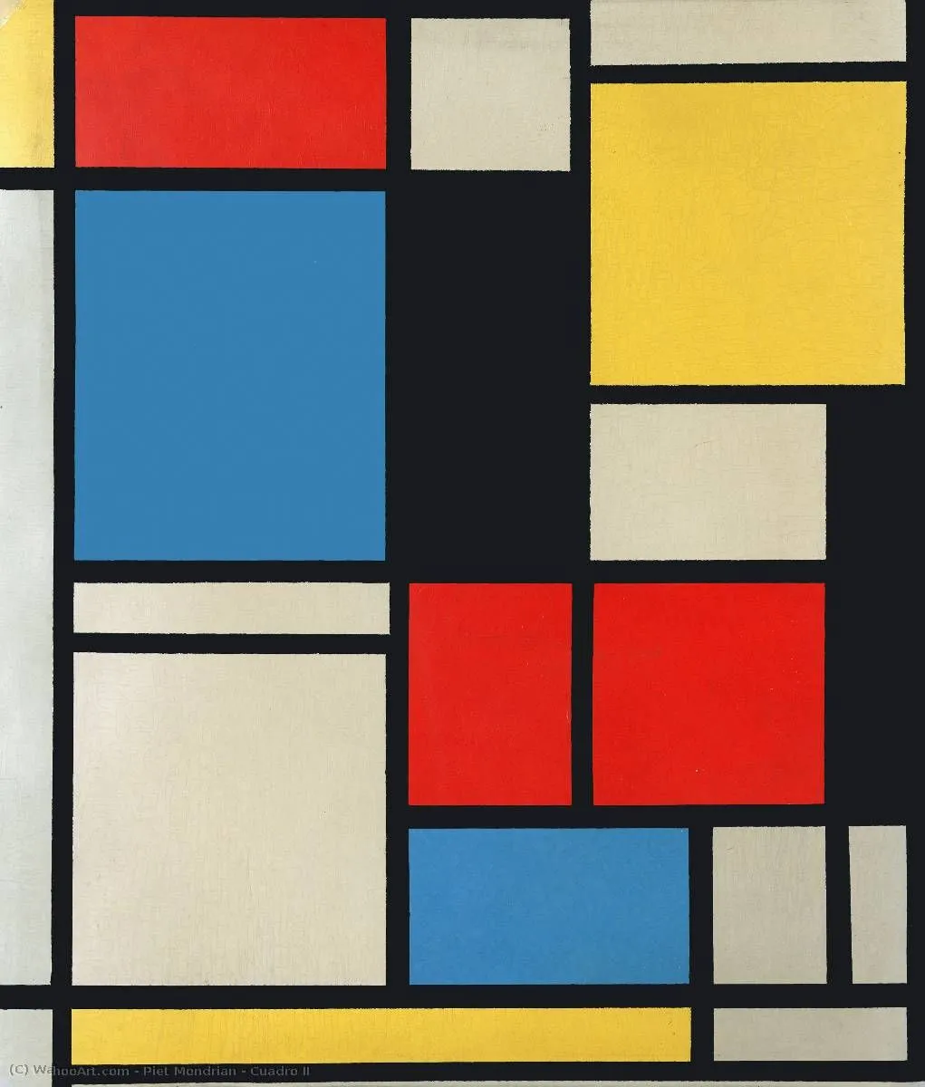 Cuadro II de Piet Mondrian (1872-1944, Netherlands)