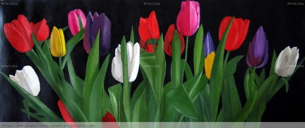 cuadro con tulipanes | Arte | Pinterest