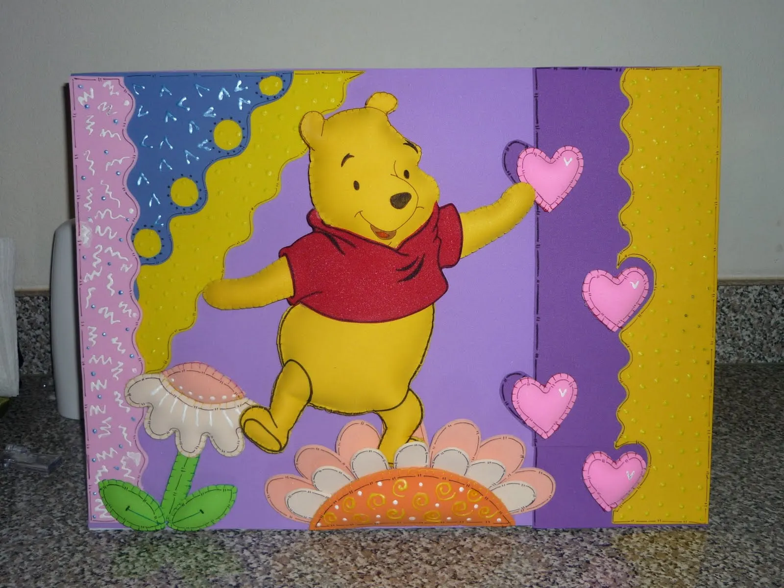 Cuadro de Winnie Pooh en tercera dimension (relleno)...