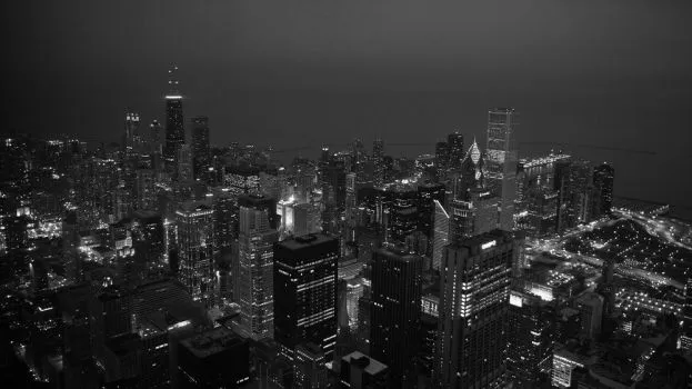 Cuadros ciudades de noche en blanco y negro - Imagui