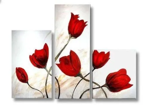 cuadros-decorativos-modernos-flores-tripticos-oferta_MLA-O ...