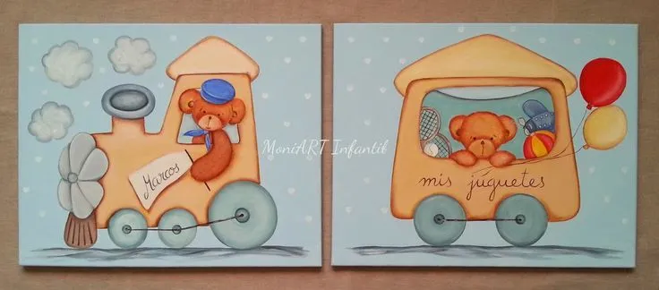 CUADROS INFANTILES PERSONALIZADOS Colección "Dulces Ositos" Modelo ...