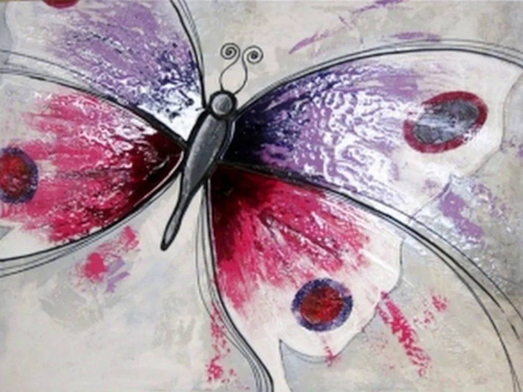 Cuadros modernos con mariposas | Arte Pinturas al Óleo