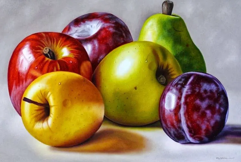 Cuadros Modernos Pinturas y Dibujos : Bodegon de Frutas Grandes ...