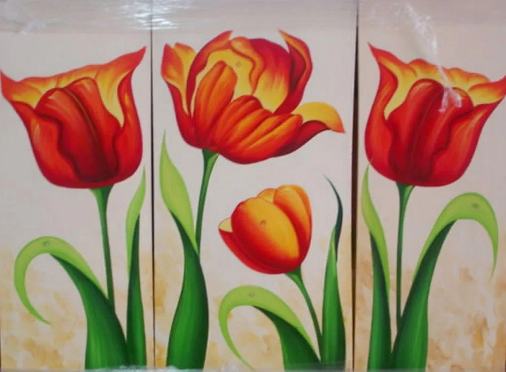 Cuadros Modernos Pinturas y Dibujos : Bodegones de Flores Pintados ...