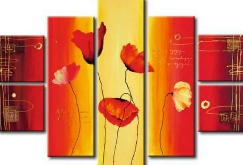 Cuadros Modernos Pinturas : Flores grandes al óleo