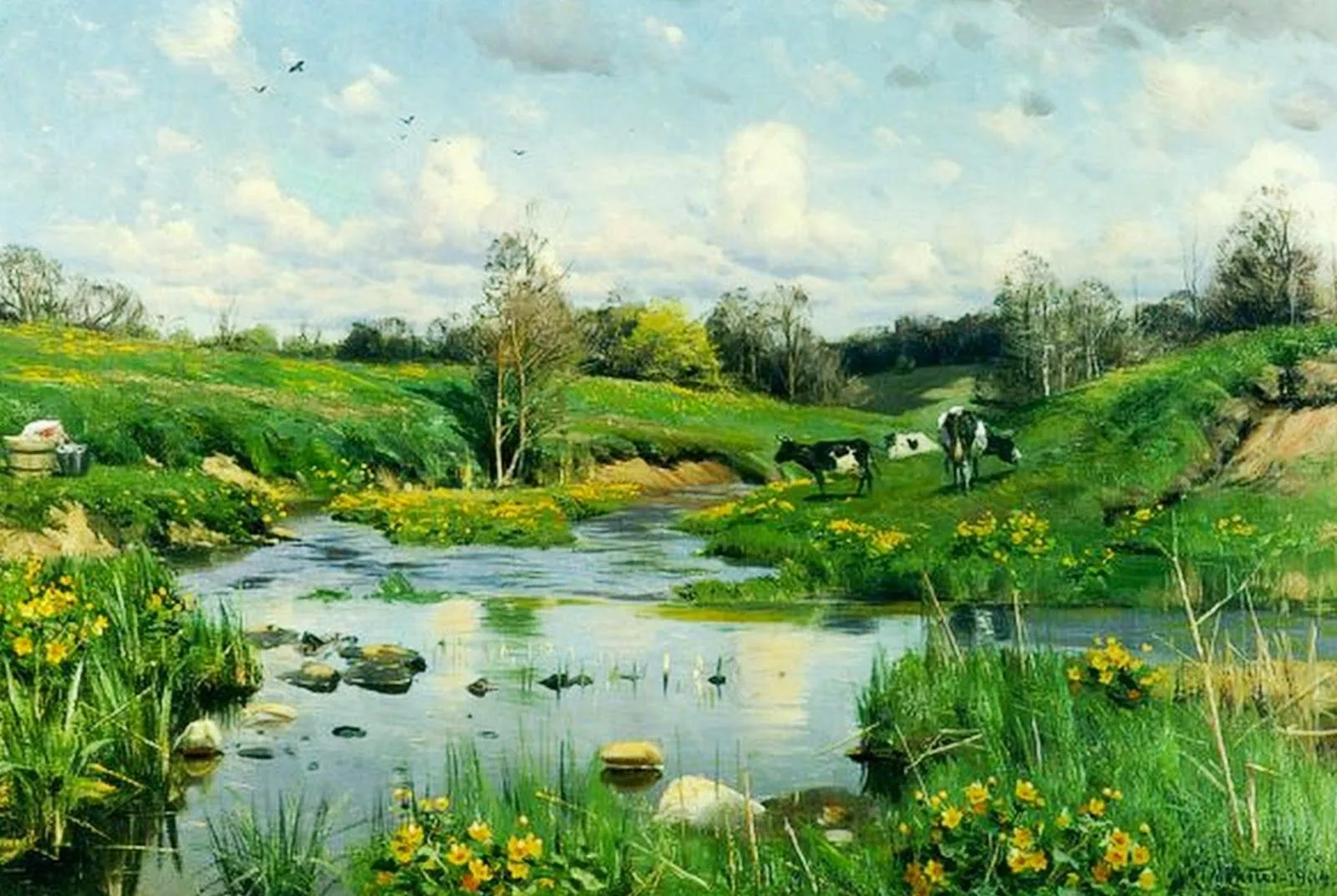 Cuadros de Paisajes Pintados al Óleo, Peter Mork Monsted ...