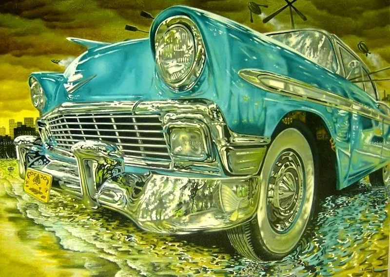 CUADROS: PINTURA AUTOMÓVILES CLÁSICOS | Pinturas al Óleo