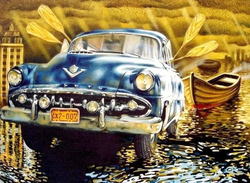 CUADROS: PINTURA AUTOMÓVILES CLÁSICOS | Imágenes de Pinturas