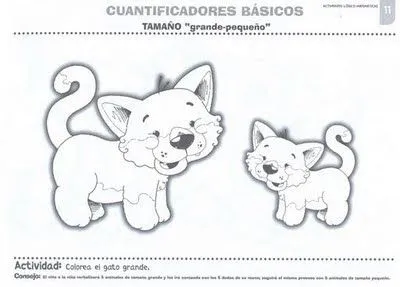 CUANTIFICADORES BÁSICOS – TAMAÑO "GRANDE-PEQUEÑO" ~ 4 Dibujo