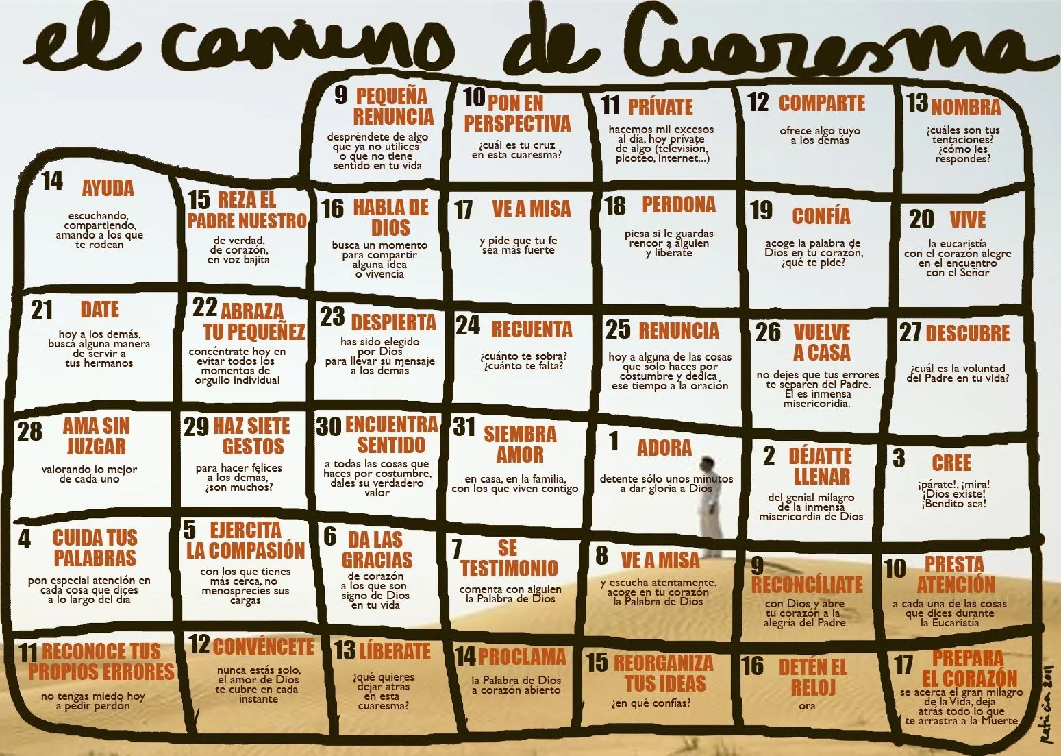 Cuaresma y Semana Santa: Calendario para cuaresma