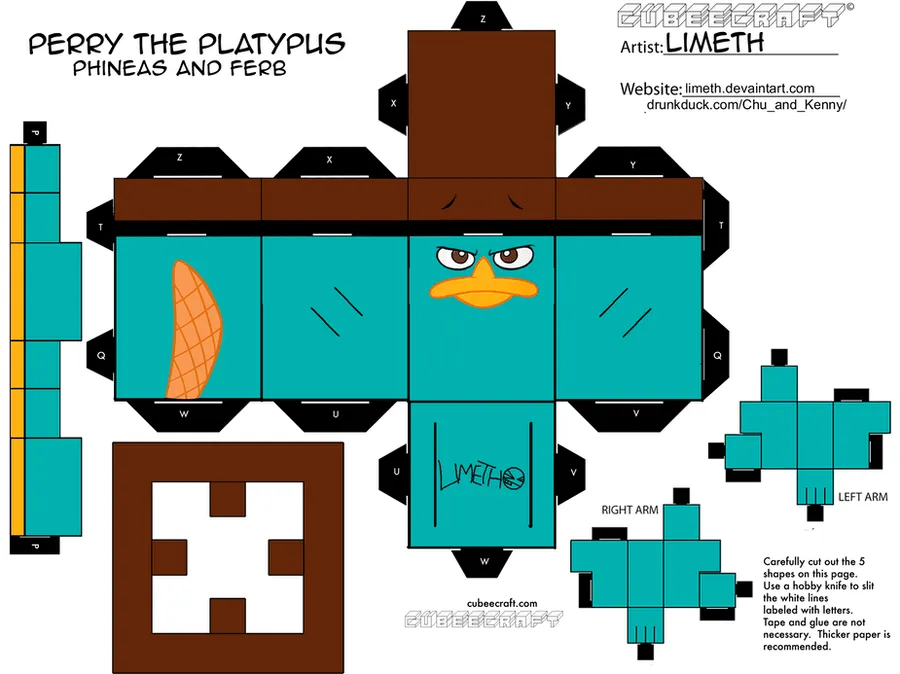 Perry the Platypus Cubee by ~LimeTH on deviantART