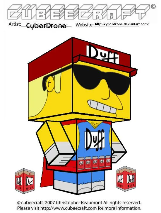 Cubeecraft - Duffman by CyberDrone on deviantART