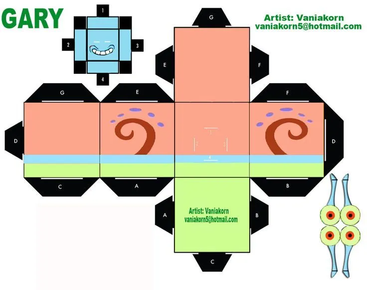 CUBEECRAFT GARY SPONGEBOB by vaniakorn5.deviantart.com on ...