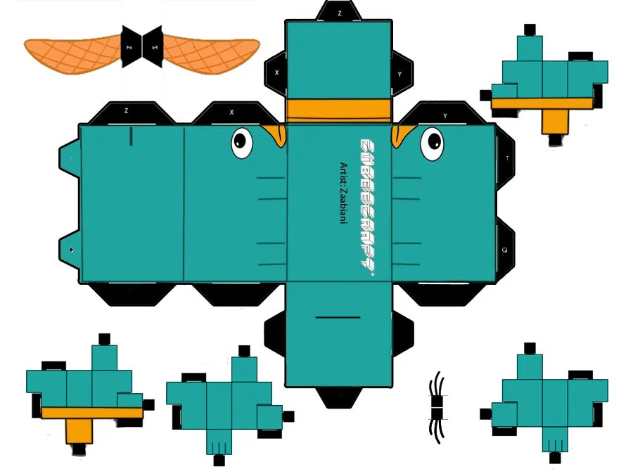 Cubeecraft Perry el ornitorrinco - Imagui