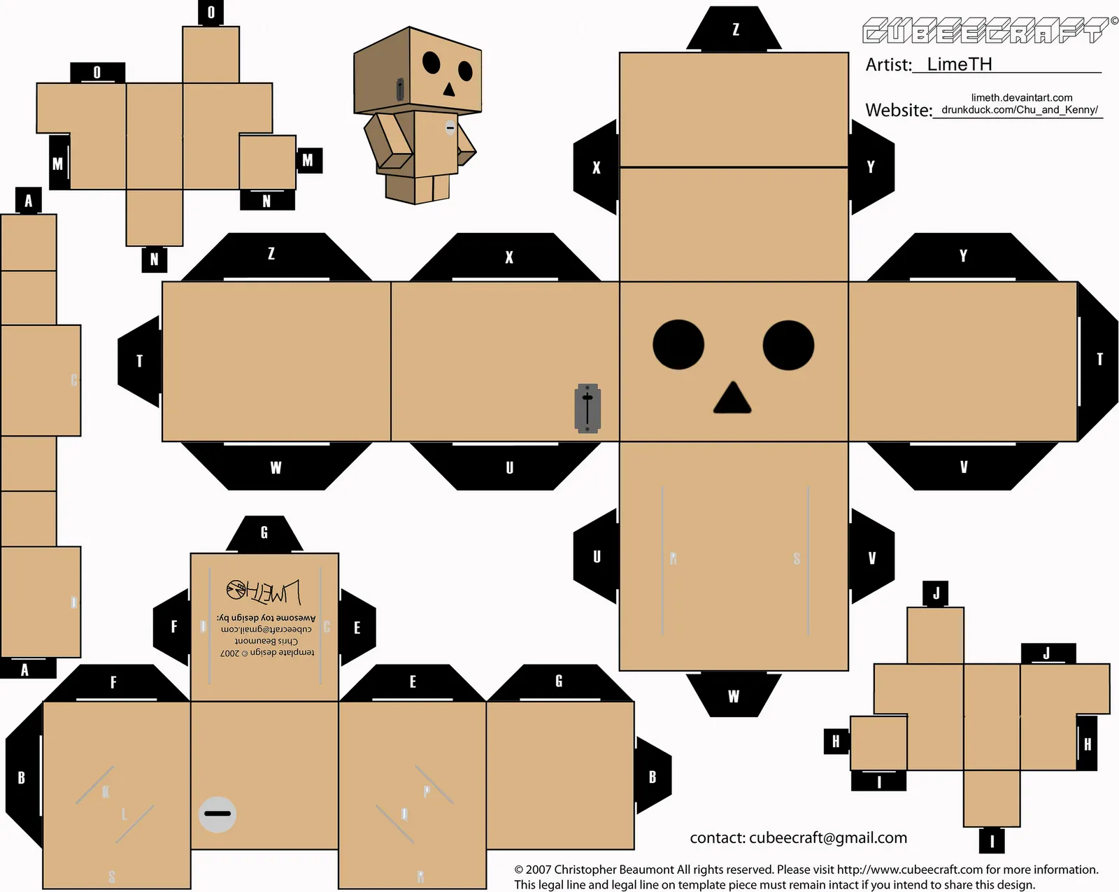 CUBEECRAFT TEMPLATES ( PAPERCRAFT): DANBO Cubeecraft