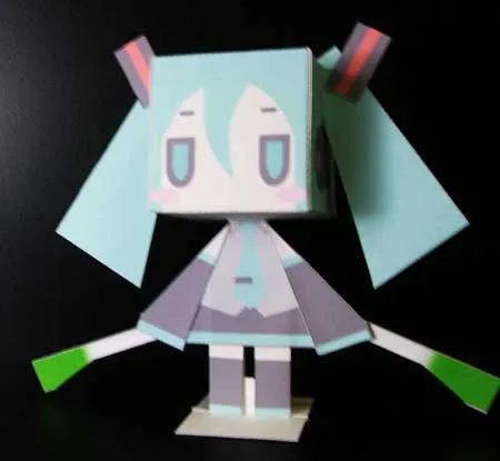 Cubic Hatsune Miku Papercraft ~ Paperkraft.net - Free Papercraft ...