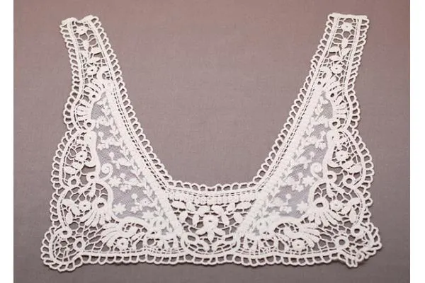 Cuello blanco personalizado máquina Tous bordado Crochet Lace Top ...