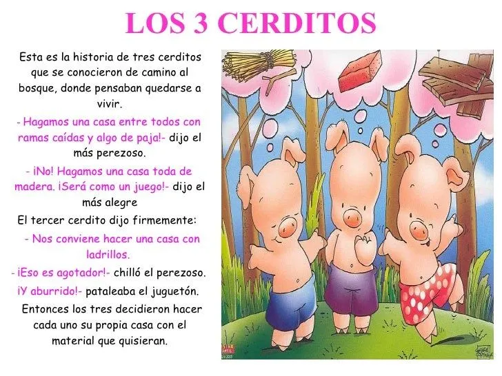 Cuento de los tres cerditos