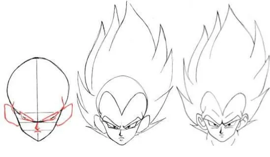 Dibujos a lápiz de Vegeta - Dibujos a lapiz