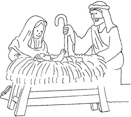 Cuentos de Don Coco: DIBUJO DEL NIÑO JESÚS EN EL PESEBRE PARA ...