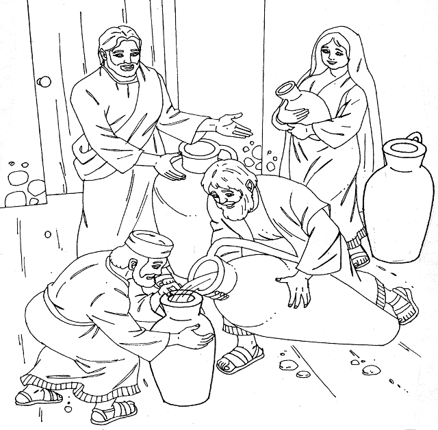 Cuentos de Don Coco: JESÚS EN LAS BODAS DE CANA PARA COLOREAR ...