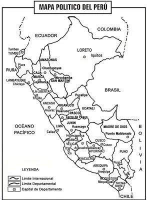 Cuentos de Don Coco: MAPA POLÍTICO DEL PERÚ PARA COLOREAR ...