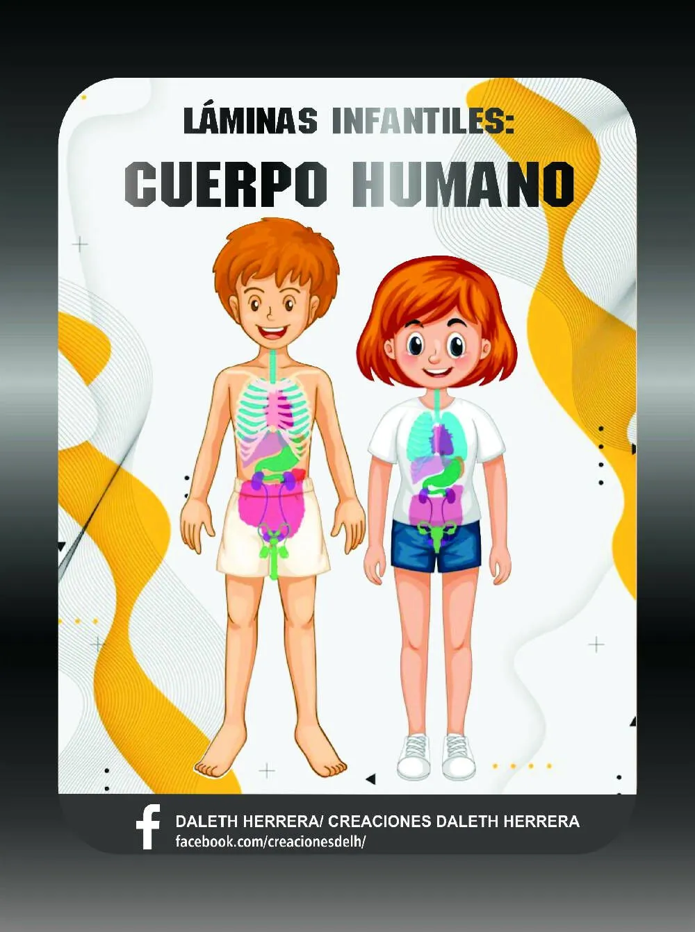 El cuerpo humano: Láminas infantiles por CREACIONES DALETH HERRERA – Maesdi