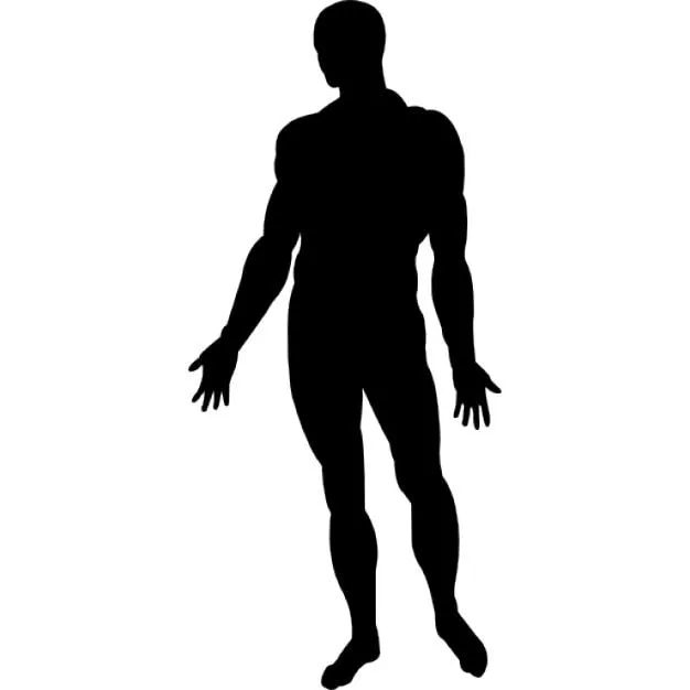 Cuerpo humano de pie silueta negro | Descargar Iconos gratis